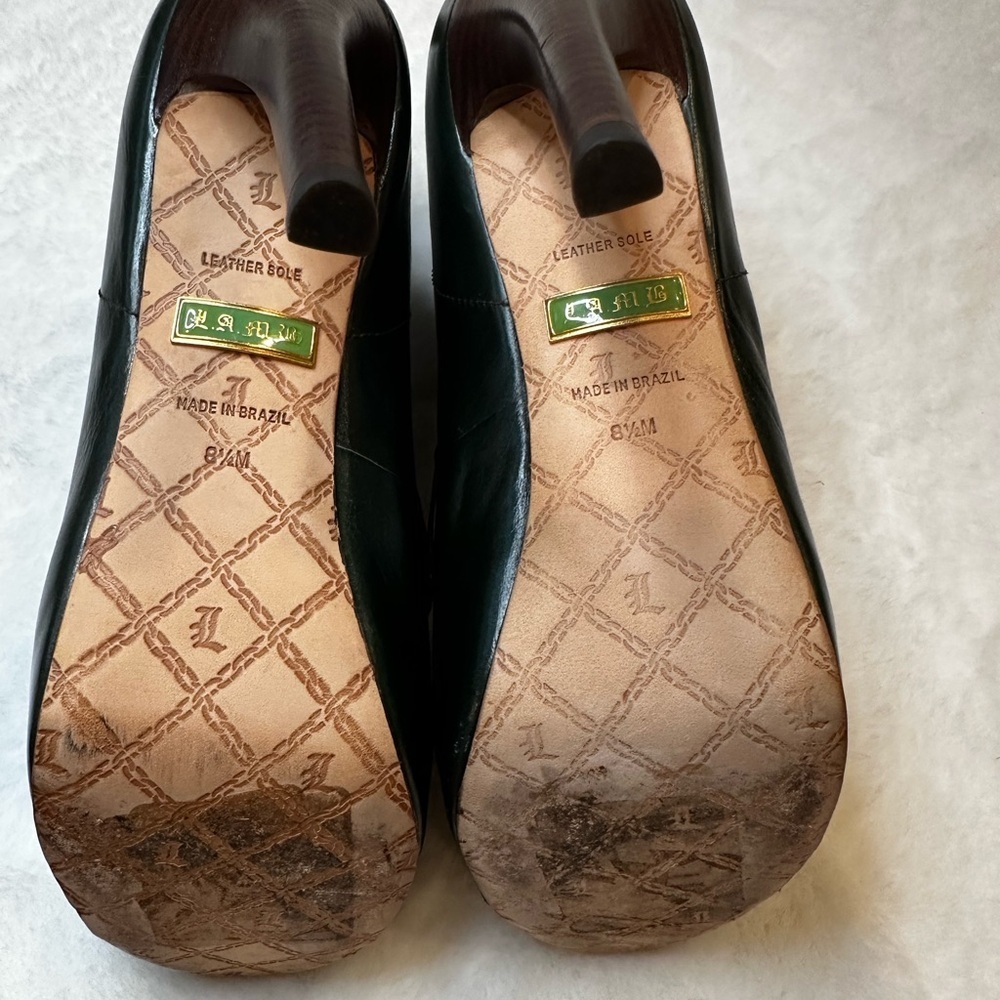 LAMB Elegant Brown and Green Women's Boots - Picture 7 of 9